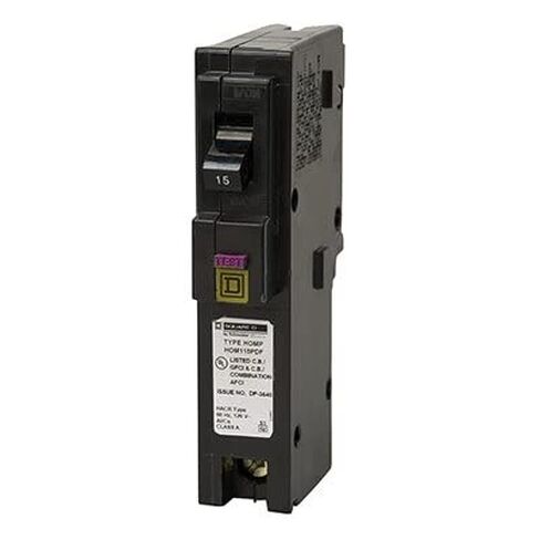Square D HomeLine 15 amps Arc Fault/Ground Fault Single Pole Circuit Breaker in Kuwait