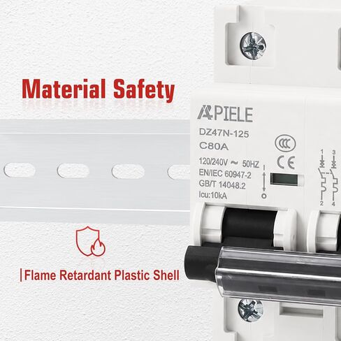 APIELE AC Miniature Circuit Breaker 120/240V 80Amp 2Pole DIN Rail Mount Thermal Magnetic Trip for AC Solar Disconnect Switch in Kuwait