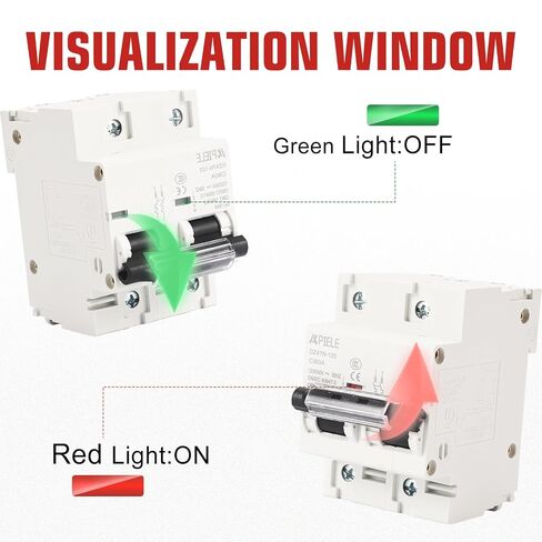 APIELE AC Miniature Circuit Breaker 120/240V 80Amp 2Pole DIN Rail Mount Thermal Magnetic Trip for AC Solar Disconnect Switch in Kuwait