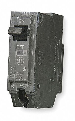 GE Plug in Circuit Breaker, THQL, Number of Poles 1, 15 Amps, 120/240VAC, Standard in Kuwait