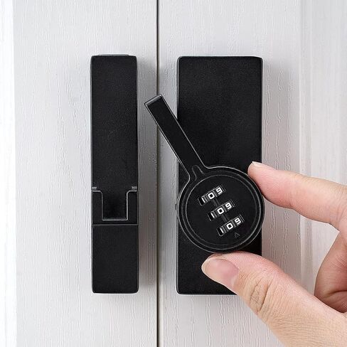 White 180 Degree Barn Door Lock,Mechanical Password Lock,3 Digit Password Keyless,Flip Latch with Combination,Protect Privacy,for Bedrooms,garages,Cabinets,Windows,Garden,and Bathroom in Kuwait