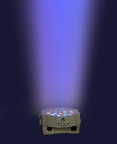 (10) Rockville RockPAR50 WHT LED RGB Compact Par Can أضواء غسيل DJ/Club DMX in Kuwait
