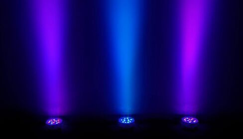 (10) Rockville RockPAR50 WHT LED RGB Compact Par Can أضواء غسيل DJ/Club DMX in Kuwait