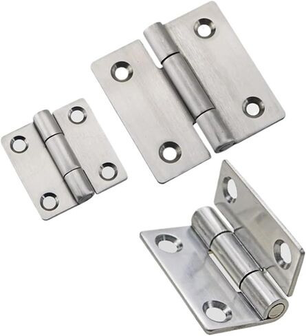 Stainless Steel Square Bearings Hinges Industrial Electrical Machinery Equipment Door 1Pcs(50x50(Brushed)) in Kuwait