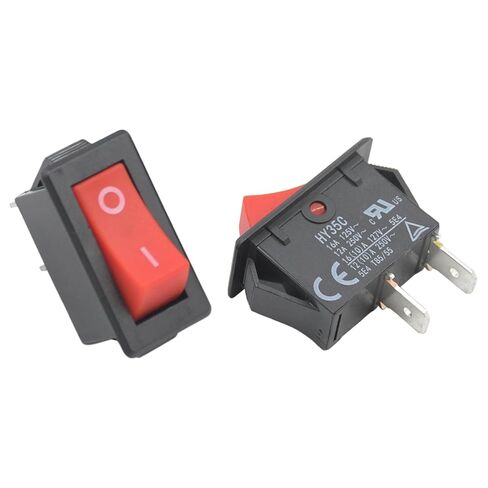 2Pcs HY35C SPST Rocker Switch, 2-Pin ON-Off Push Button Switch AC 125/250V 16/12A for Household Appliances and Industrial Equipment, Electric Rocker Switch in Kuwait