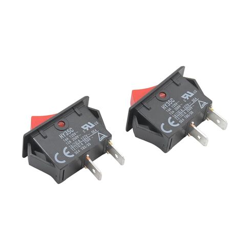 2Pcs HY35C SPST Rocker Switch, 2-Pin ON-Off Push Button Switch AC 125/250V 16/12A for Household Appliances and Industrial Equipment, Electric Rocker Switch in Kuwait