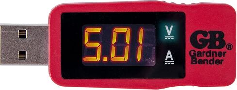 nVent GARDNER BENDER GUSB-3450 USB Multimeter Digital Tester for Voltage, Current, and Polarity, Pocket Diagnostic Tool with High-Impact Housing for Charging Cables (Formerly: Gardner Bender) in Kuwait