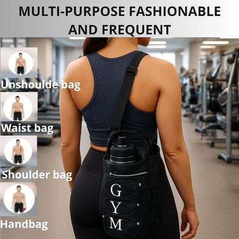 Magnetic gym bag Water bottle Drink carrier Water bottle holder with strap Gym bag essentials for men Gym gifts for women Waterbottle crossbody bag Bolsa magnetica para gym in Kuwait
