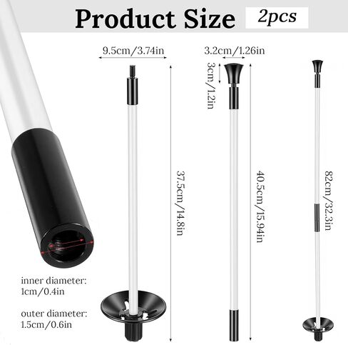 2 Pack Golf Flagpole - Portable Detachable Design - Ball Retrieval Base, Perfect for Backyard Practice Putting Green, Country Club, Driving Range (3FT Height) in Kuwait