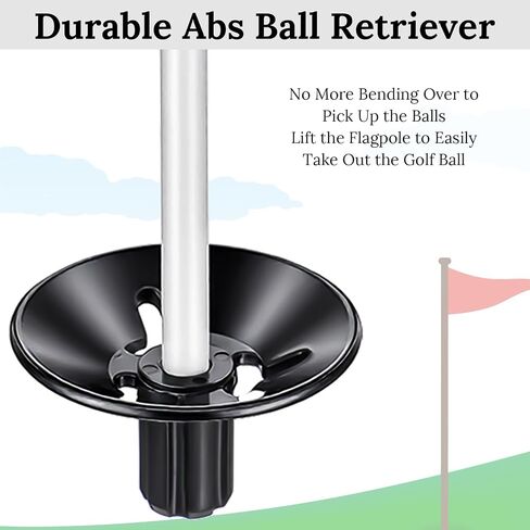 2 Pack Golf Flagpole - Portable Detachable Design - Ball Retrieval Base, Perfect for Backyard Practice Putting Green, Country Club, Driving Range (3FT Height) in Kuwait