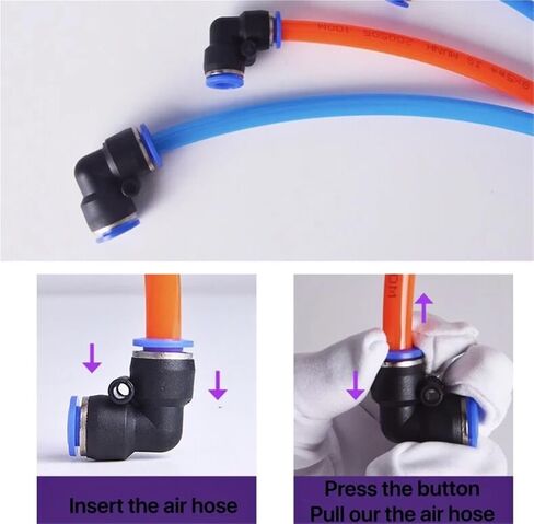 1pcs Blue PV PVG Pneumatic Fitting Pipe Connector Tube Air Quick Fittings Water Push In Hose Couping 4mm 6mm 8mm 10mm 12mm 14mm(16-14) Plumbing Fittings in Kuwait
