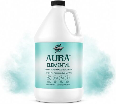 سائل ضباب مائي من SurgeFX Aura Elemental، سعة 1 جالون - عصير ضباب نظيف لدي جي، والحفلات، وإضاءة المسرح والليزر in Kuwait