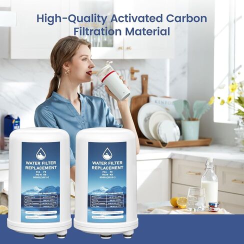 FC1 HG-N F8 Water Filter Replacement Cartridge Compatible with Enagic Leveluk K8, SD501 (2011+), JRIV 8-Plate Ionizer Machines Alkaline Water System, Pack of 2 in Saudi Arabia