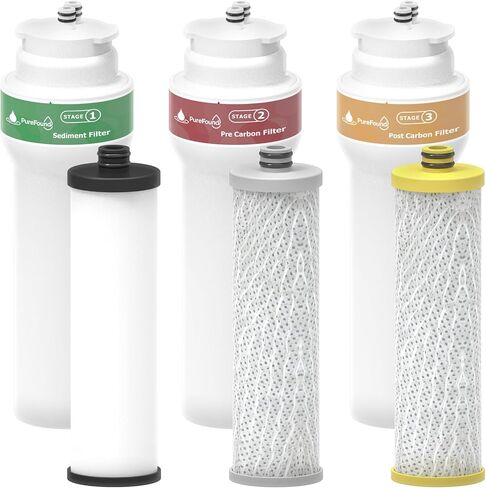 AQ-C3M-R 3-Stage Integrated Max Flow Water Filter Replacement Compatible With Aquasana Claryum AQ-5300+R and AQ-6300M Water Filter (Including Housing and Filter Cartridge, NOT Including Battery) in Saudi Arabia
