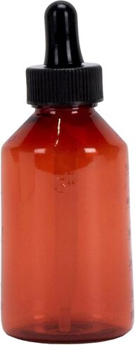 2oz Empty Plastic Dropper Bottle, 12 Pack, Amber Bottle, Black Dropper, 60mL, for Medication, Essential Oils, Chemicals, Perfumes & Colognes in Kuwait