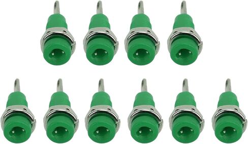 2mm Banana Plug Connectors, Brass Panel Mount Jacks with Extended Post for Electronic Test Equipment Lab Instruments 10 Pieces Green in Kuwait
