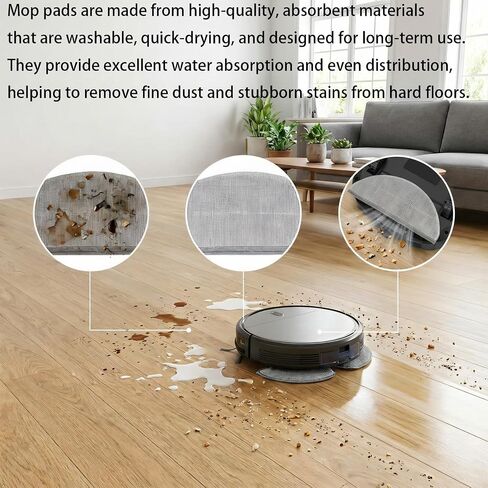 مجموعة الملحقات البديلة لـ eitton A6 Pro / S6 Pro / G6 Pro / H6Pro Robot Vacuum Cleaner: 11 قطعة أجزاء، 4 مرشح HEAP، 3 ممسحة 4 فرش جانبية in Kuwait