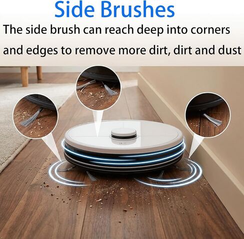 مجموعة الملحقات البديلة لـ eitton A6 Pro / S6 Pro / G6 Pro / H6Pro Robot Vacuum Cleaner: 11 قطعة أجزاء، 4 مرشح HEAP، 3 ممسحة 4 فرش جانبية in Kuwait