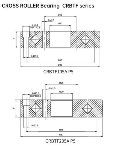 1PCS CRBTF305A P5 30x63x5mm Thin-Wall Precision Cross Roller Bearing Robot Joint Bearings in Kuwait