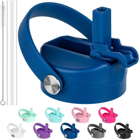 Straw Lid for Hydroflask Wide Mouth Water Bottles, Dust Cover Lid with Straw for Hydro Flask 12/16/18/20/32/40 oz Sports Water Bottle, Straws Cap Top Accessories in Kuwait