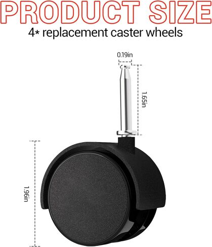 6774200 4201796 Caster Wheels, for Shop Vac Vacuum Cleaner | Mobile Tables, and Carts – Smooth and Stable Rolling on Carpet, Hardwood, Tile, and Various Floor Surfaces (4-Pack) in Kuwait