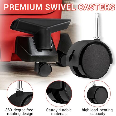 6774200 4201796 Caster Wheels, for Shop Vac Vacuum Cleaner | Mobile Tables, and Carts – Smooth and Stable Rolling on Carpet, Hardwood, Tile, and Various Floor Surfaces (4-Pack) in Kuwait