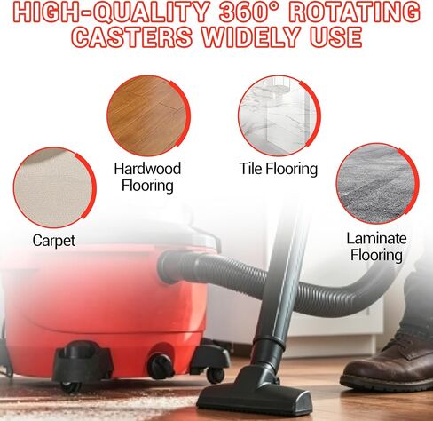 6774200 4201796 Caster Wheels, for Shop Vac Vacuum Cleaner | Mobile Tables, and Carts – Smooth and Stable Rolling on Carpet, Hardwood, Tile, and Various Floor Surfaces (4-Pack) in Kuwait