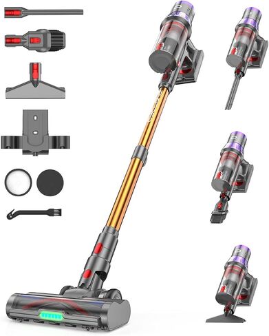 YU7 Max Cordless Vacuum Cleaner, 650W 55kPa Stick Vac with Intelligent Auto Mode, Up to 80 Min Long Runtime, Self-Standing Wireless Vaccum for Home, Pet Hair, Carpets & Hard Floors in Kuwait