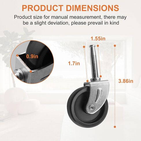 4 قطع 12293 عجلة مكنسة كهربائية رطبة وجافة متوافقة مع Ridgid، Craftsman، مكانس Dewalt، قطع غيار Shop Vac لموديلات RV1250، RT1200، 1650RV، WD1850M، WD1635M in Kuwait