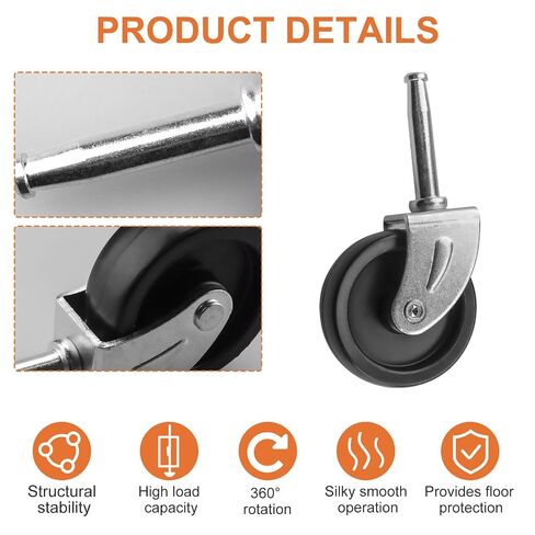 4 قطع 12293 عجلة مكنسة كهربائية رطبة وجافة متوافقة مع Ridgid، Craftsman، مكانس Dewalt، قطع غيار Shop Vac لموديلات RV1250، RT1200، 1650RV، WD1850M، WD1635M in Kuwait