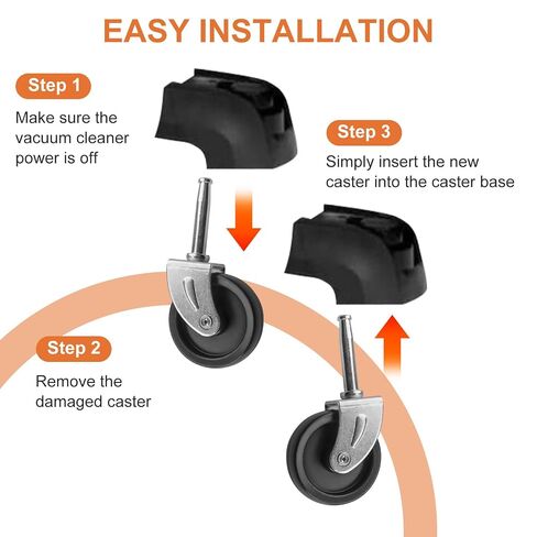 4 قطع 12293 عجلة مكنسة كهربائية رطبة وجافة متوافقة مع Ridgid، Craftsman، مكانس Dewalt، قطع غيار Shop Vac لموديلات RV1250، RT1200، 1650RV، WD1850M، WD1635M in Kuwait