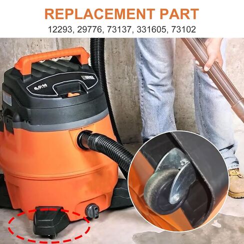 4 قطع 12293 عجلة مكنسة كهربائية رطبة وجافة متوافقة مع Ridgid، Craftsman، مكانس Dewalt، قطع غيار Shop Vac لموديلات RV1250، RT1200، 1650RV، WD1850M، WD1635M in Kuwait