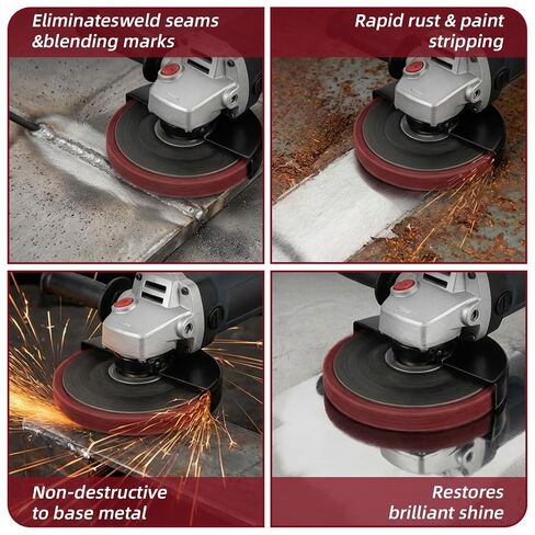 Sibba 15 Pcs 4 1/2 Inch Scour Flap Disc 180# 320# 800# Grit Coarse Polishing Grinding Wheel Angle Grinder Attachment for Metal Stainless Steel, Scouring Pads Scuff Sanding Discs Paint Rust Remover in Kuwait