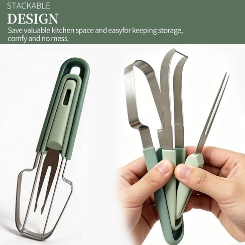 Watermelon Slicer, Stainless Steel Watermelon Popsicle Cutter Mold | Watermelon Cutter Slicer Tool 3-Piece Set, Ergonomic Handle and Sharp Cutter, Fruit Cutter for Home Kitchen Picnic BBQ in Kuwait