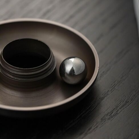 Mystic Ring Bell for Meditation & Sound Healing – Brass Finger Chime with Rotating Steel Beads, Mindfulness Bell for Yoga, Zen Relaxation, Spiritual Rituals & Stress Relief in Kuwait