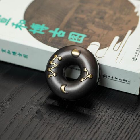 Mystic Ring Bell for Meditation & Sound Healing – Brass Finger Chime with Rotating Steel Beads, Mindfulness Bell for Yoga, Zen Relaxation, Spiritual Rituals & Stress Relief in Kuwait