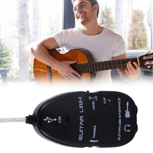 Ymiko RockSmith Cable, Professional USB Guitar Link Cable, Easy Plug and Play Installation Guitar Recording Equipment Guitar to Pc Interface with Your Computer and is Suitable for monito in Kuwait