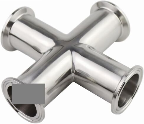 19 مللي متر-51 مللي متر أنبوب OD x 1.5 "/2" ثلاثي المشبك الصليب 4 طرق الفاصل SS304 المقاوم للصدأ المناسب البيرة النبيذ (19 مللي متر x الطويق 50.5) in Kuwait