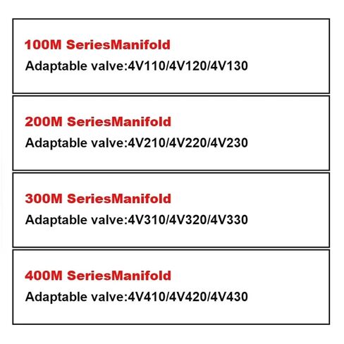 قاعدة مشعب صمام الملف اللولبي 4V100M/4V200M/4V300M/4V400M لصمامات سلسلة 4V110/4V210/4V220/4V320/4V410 (6F، 4V300M) in Kuwait