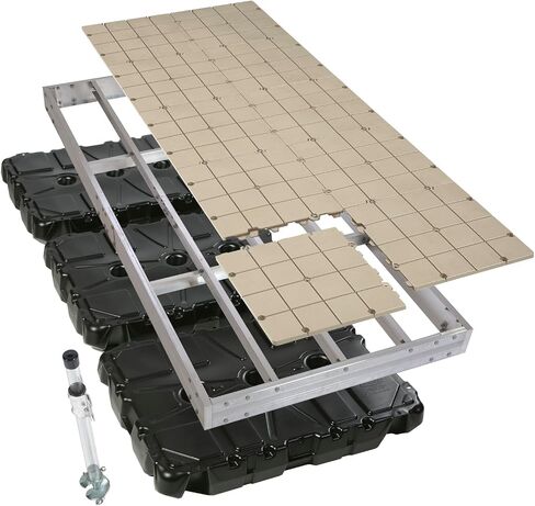 مجموعة حوض عائم من الألومنيوم من PlayStar مع سطح من الراتنج - قاعدة عائمة من الألومنيوم قوية وخفيفة الوزن مقاس 4'X10' مع سطح من الراتنج in Kuwait