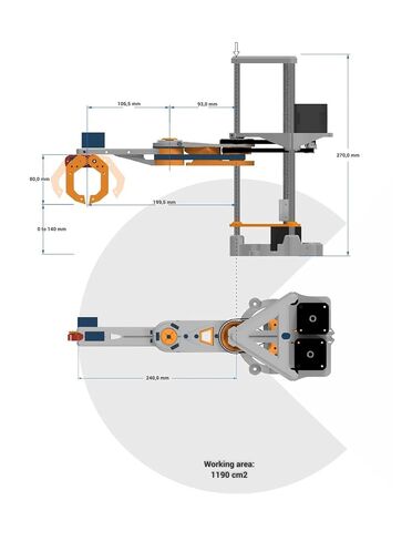 Multi Axis Scara Robot Arm 3D Printing Manipulator Kit with Stepper Motor Claw in Saudi Arabia