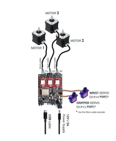 Multi Axis Scara Robot Arm 3D Printing Manipulator Kit with Stepper Motor Claw in Saudi Arabia