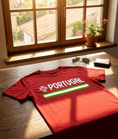 Official Licensed Portugal National Team Soccer T-Shirt | Adult Sizes | #7 on Back in Kuwait