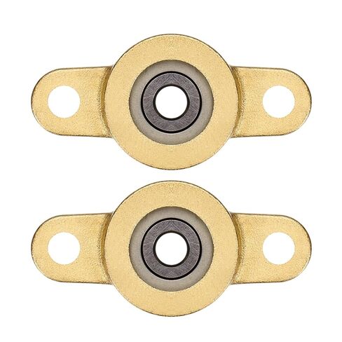 uxcell 2Pcs TF05 Pillow Block Bearings for 5mm Diameter Shaft, Self Aligning 2-Bolt Flange Bearing, Copper Housing, (ABEC 3) in Kuwait