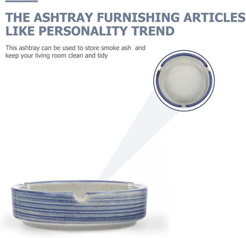 Ceramic Ashtray Unique Japanese Style Ash Holder Compact Decorative Ash Container for Home Office and Shopping Malls and Easy to Clean in Saudi Arabia
