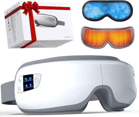 Eye Massager with Heat and Cooling, Eye Mask for Migraines Women Men Father Mother, Heated Eye Mask for Migraines in Saudi Arabia