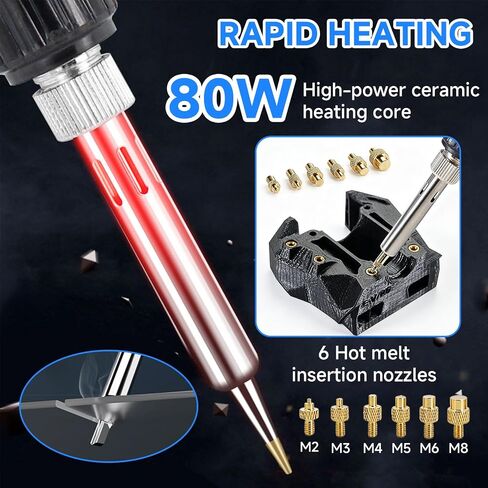 22in-1 3D Print Smoothing Tool Kit 80W LCD Soldering Iron with 17 Brass Tips Plastic Welder for 3D Printing Accessories Repair Finishing 3D Printer Tools Adjustable Temperature in Kuwait