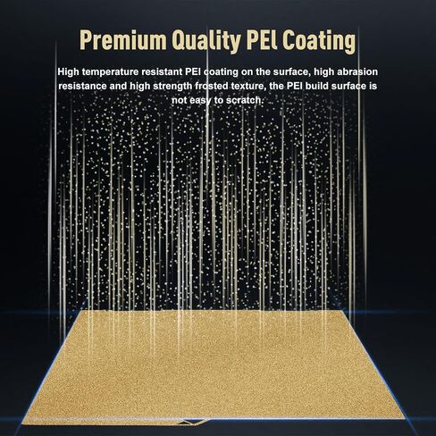 Upgrad 430x430mm K3 Max Gold Build لوحة مزدوجة الجوانب مرنة من الفولاذ الزنبركي PEI سرير مطبوع مغناطيسي لطابعة Anycubic Kobra 3 MAX ثلاثية الأبعاد in Kuwait