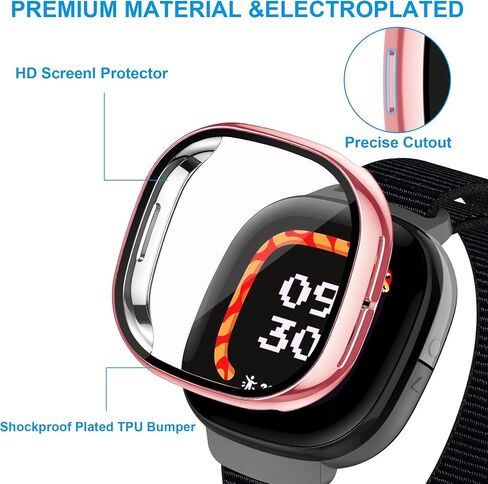 حافظة حماية شاشة مكونة من 8 قطع لـ Fitbit Google Ace LTE، غطاء TPU ناعم مقاوم للصدمات، حافظة واقية مقاومة للخدش من جميع النواحي متوافقة مع ساعة Fitbit Ace LTE الذكية in Kuwait