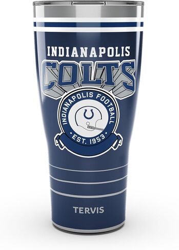 Tervis Traveler NFL Indianapolis Colts - كوب سفر معزول ثلاثي عتيق يحافظ على المشروبات باردة وساخنة، 30 أونصة، من الفولاذ المقاوم للصدأ in Kuwait